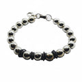 Pulsera Bolas de Plata Bicolor