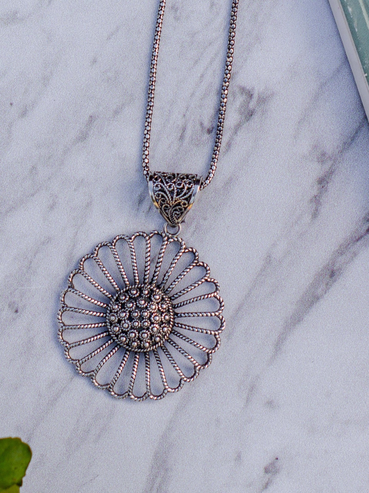 Colgante Girasol — Plata 950