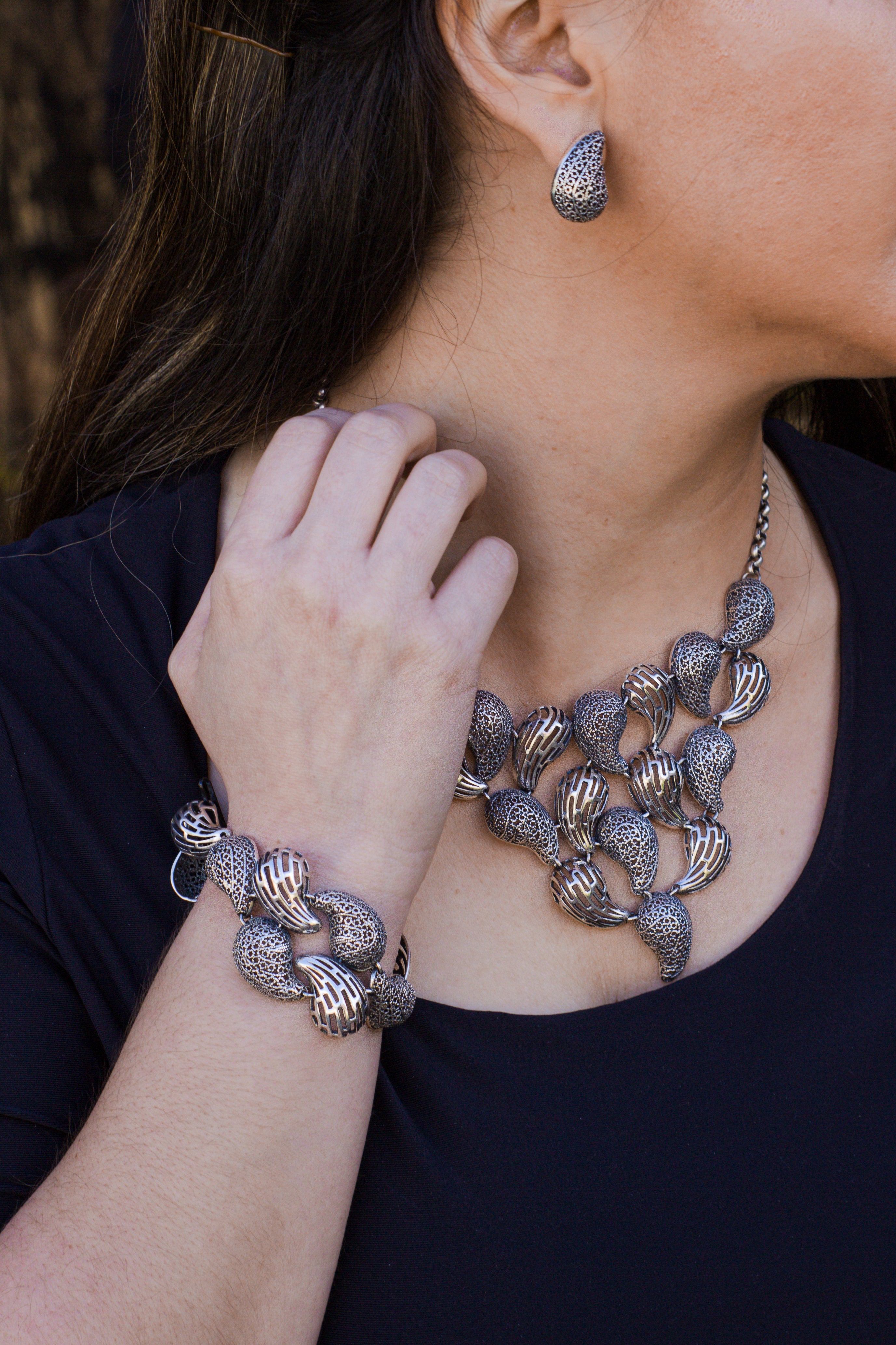 Pulsera Caracol — Plata 950 con Filigrana | Pieza Única