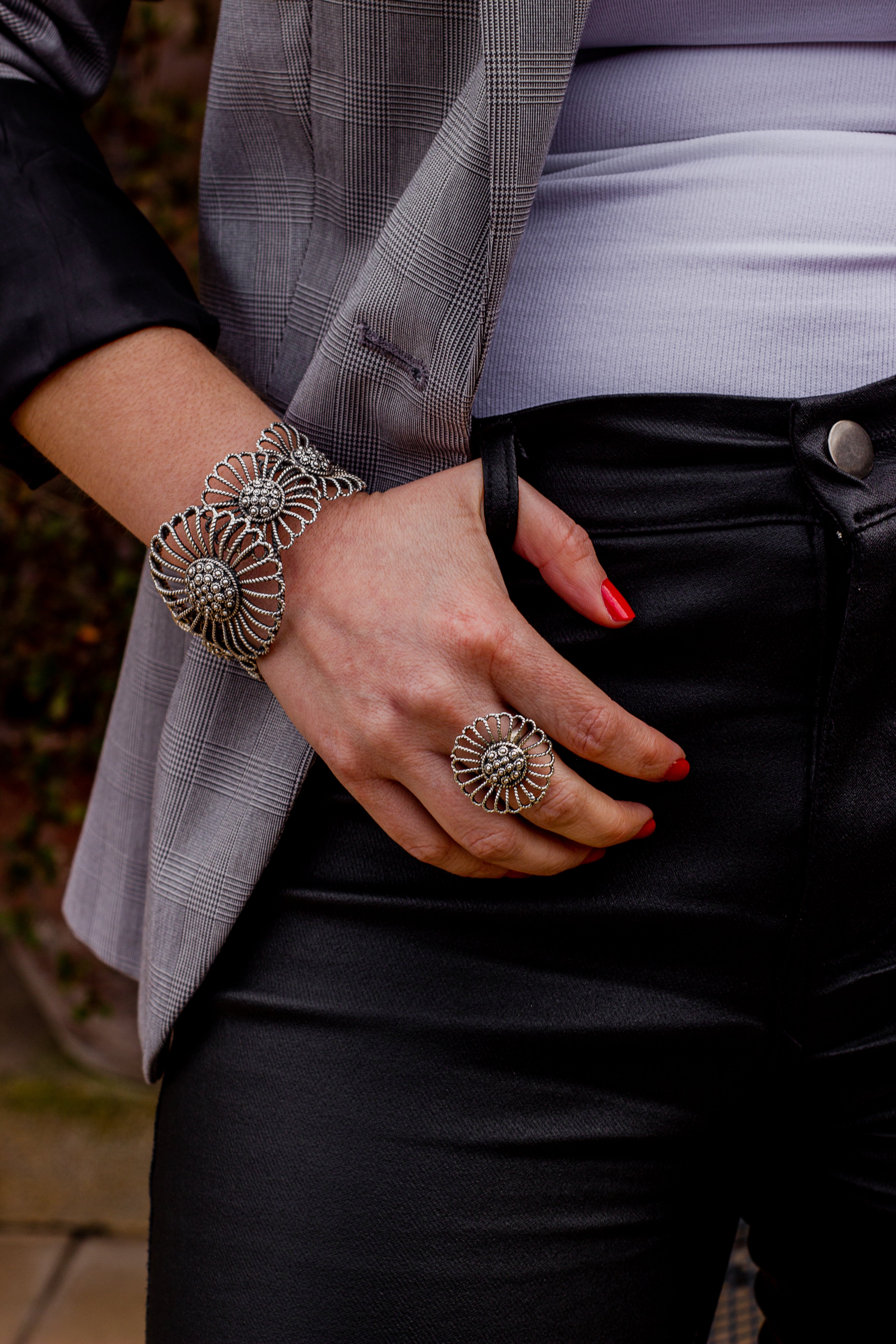 Brazalete Girasol — Plata 950