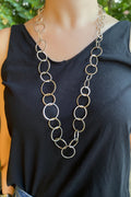 Collar Argollas Plata 950