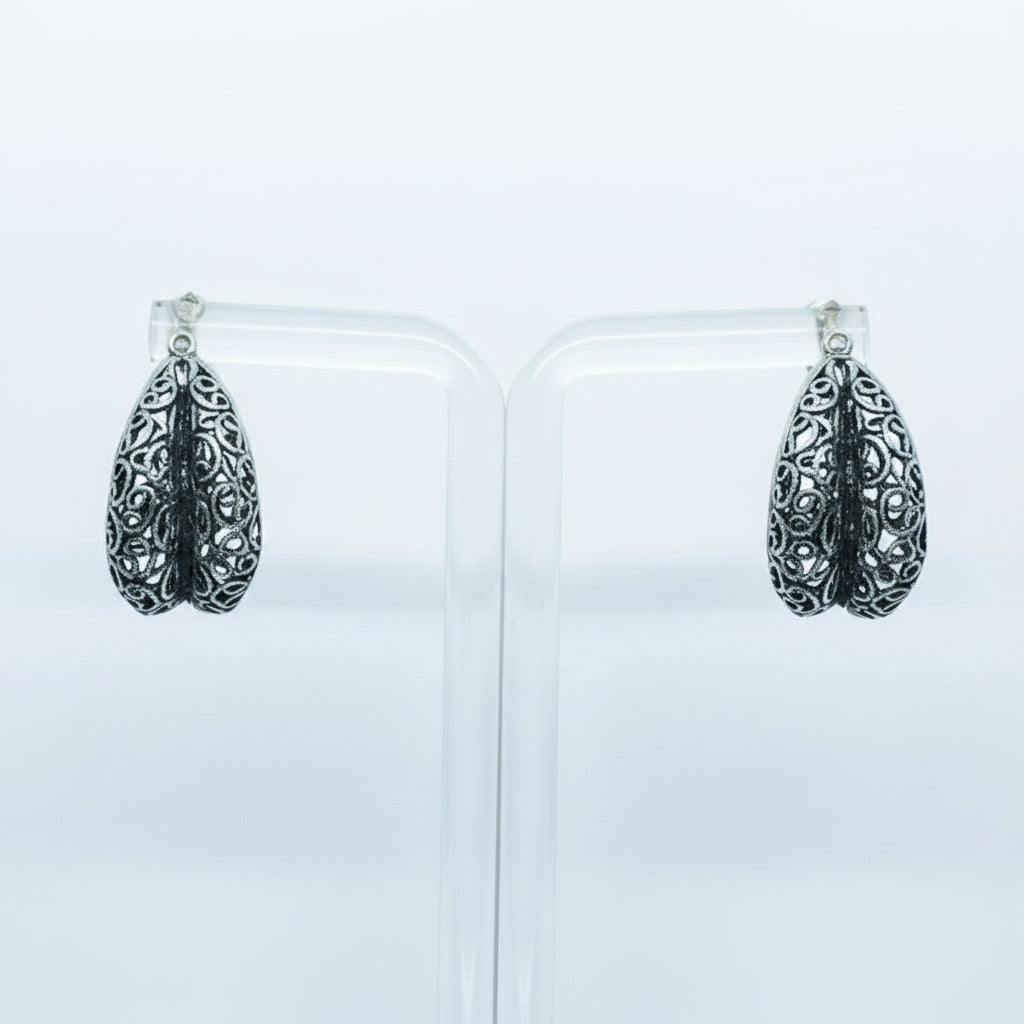 Aros Luna — Plata 950 Filigrana