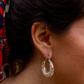 Argollas de Filigrana — Plata blanca 950