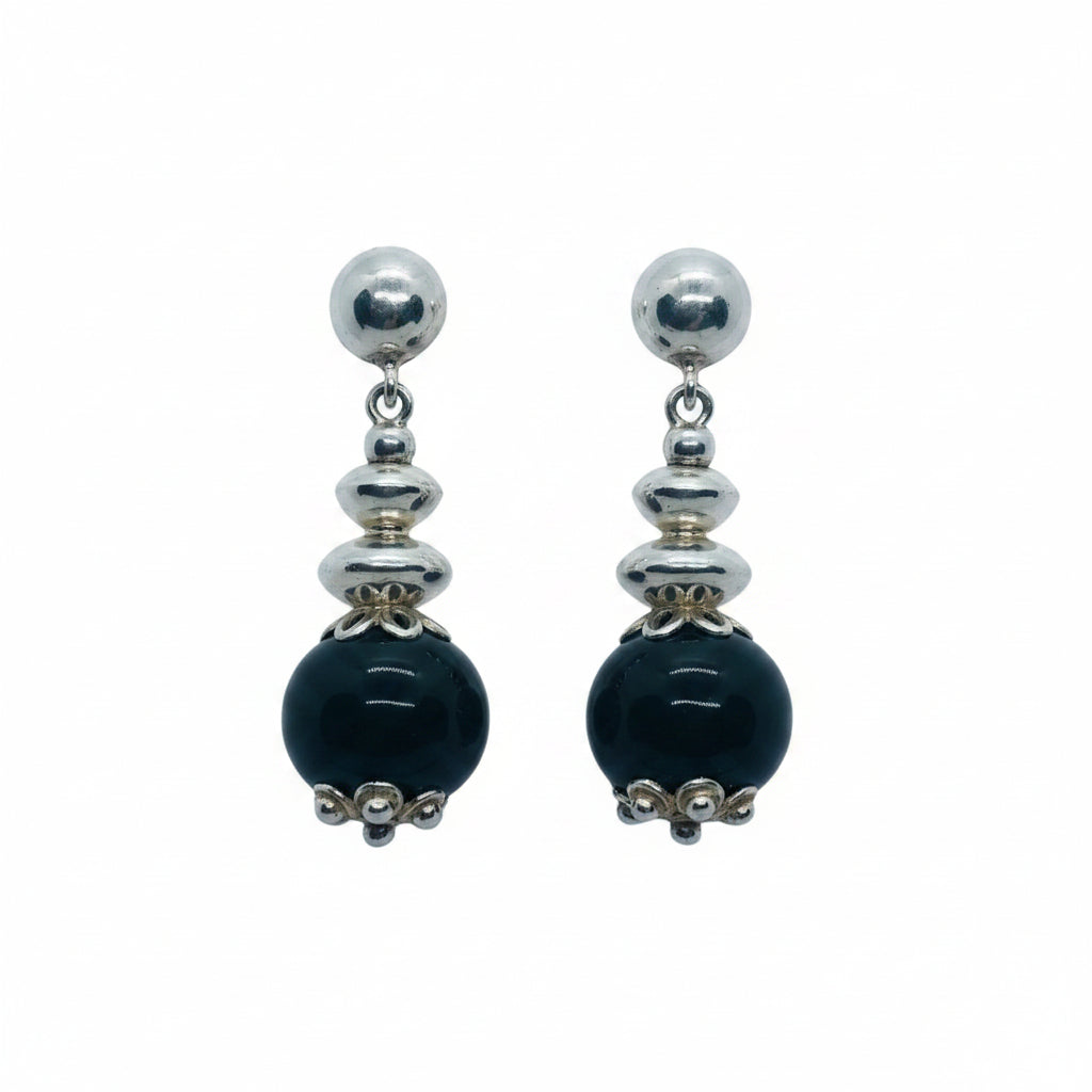 Aros Obsidiana — Plata 950