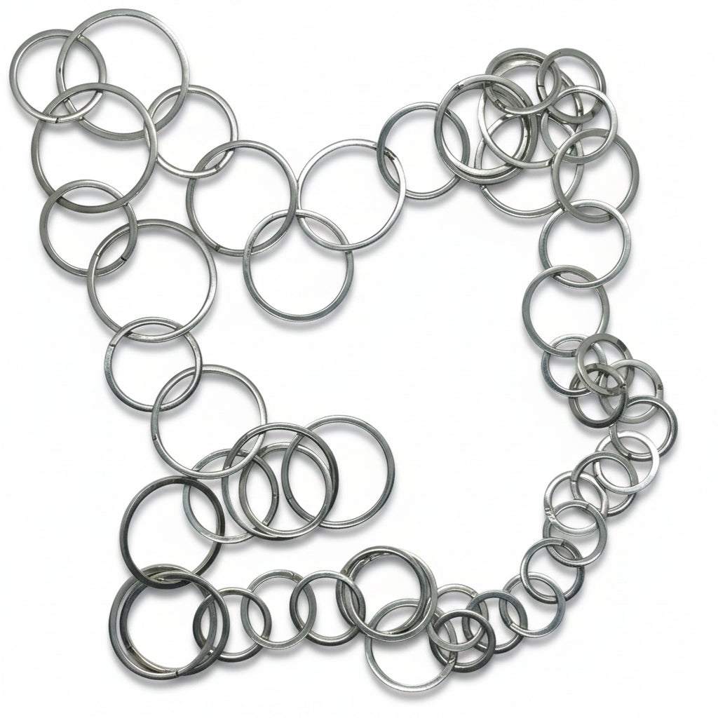 Collar Argollas Plata 950