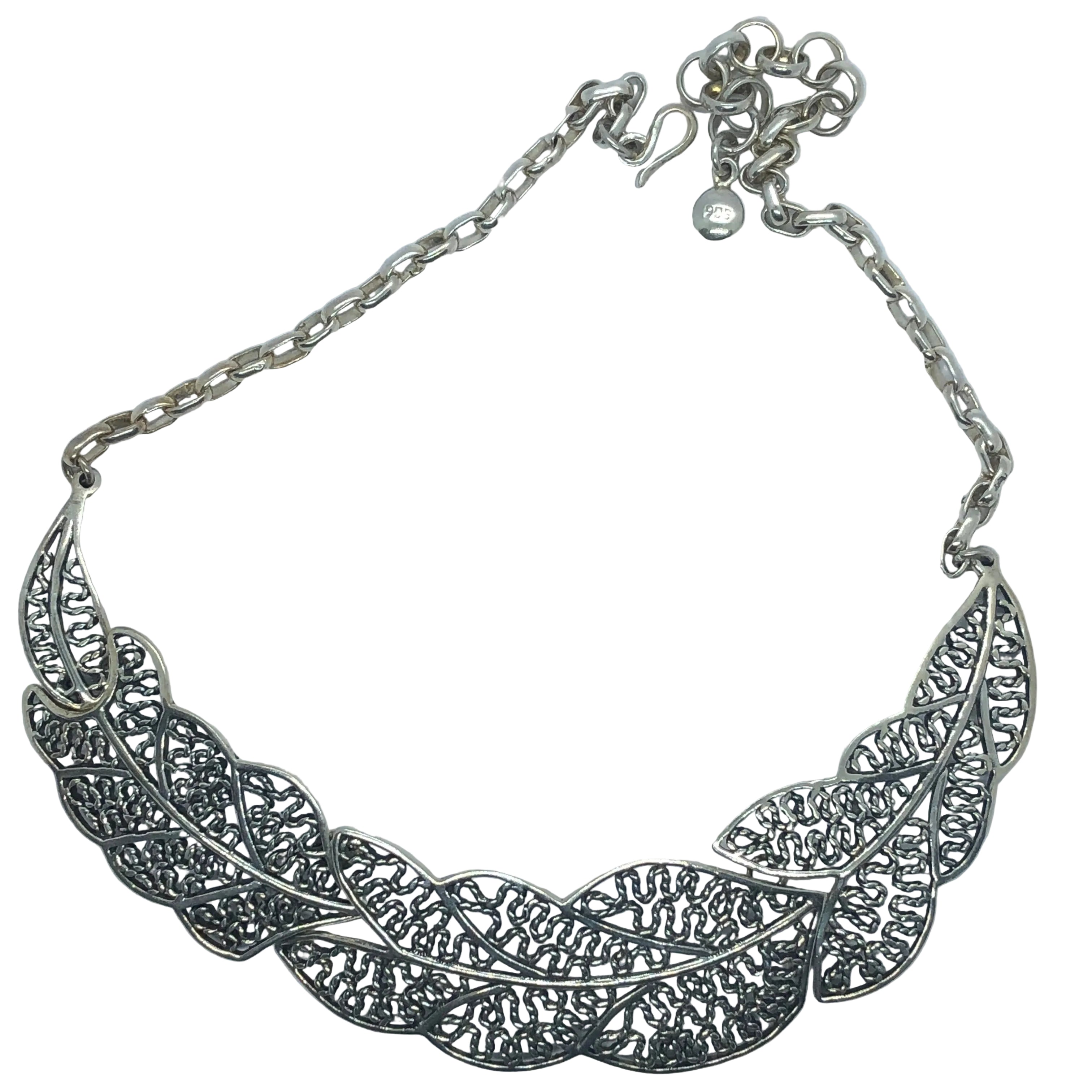 Collar Plata 950 Hojas Filigrana | Edición Única