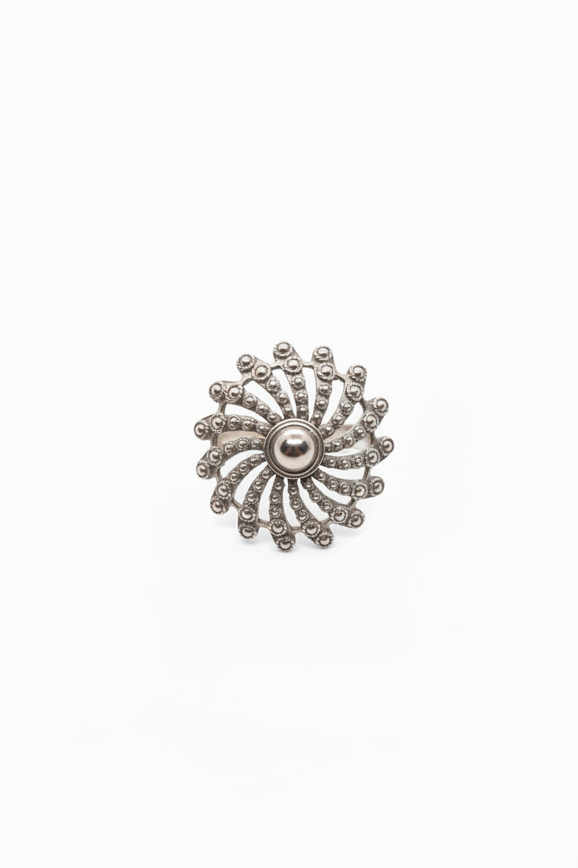Anillo Sol Radiante de Plata 950 | Joyería Artesanal