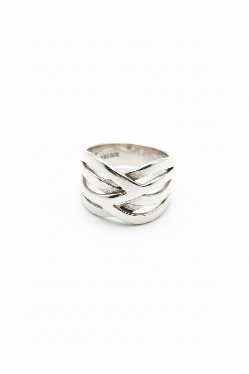 Anillo Entrelazado de Plata 950 | Joyería Artesanal