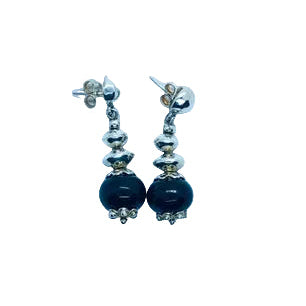Aros Obsidiana — Plata 950